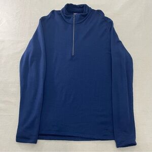 Patagonia Pullover Mens XL Navy Blue Merino Wool 1/4 Zip Long Sleeve Made in USA